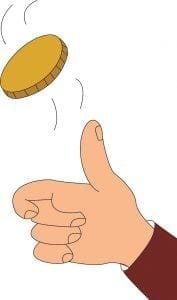 Tossing a Coin in a Moving Train