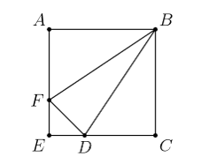 Area of the triangle and square