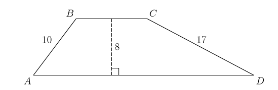 The area of trapezoid - problem figure