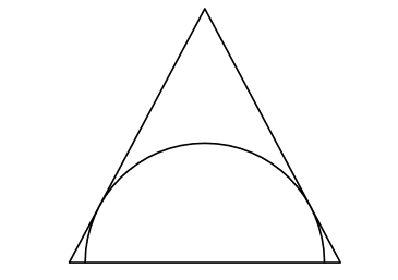 Semicircle in an isosceles triangle