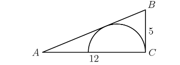 radius of a semi circle