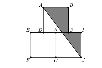 ratio of area of square and pentagon