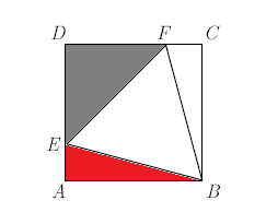 Shaded triangular regions